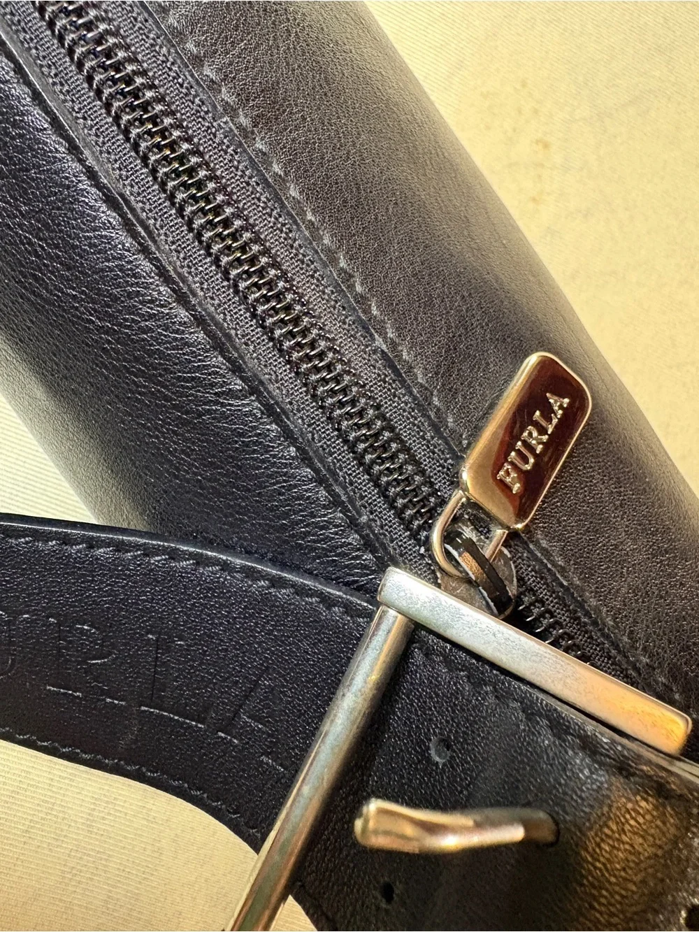 Furla Black Leather Shoulder Bag - Picture 6 of 17